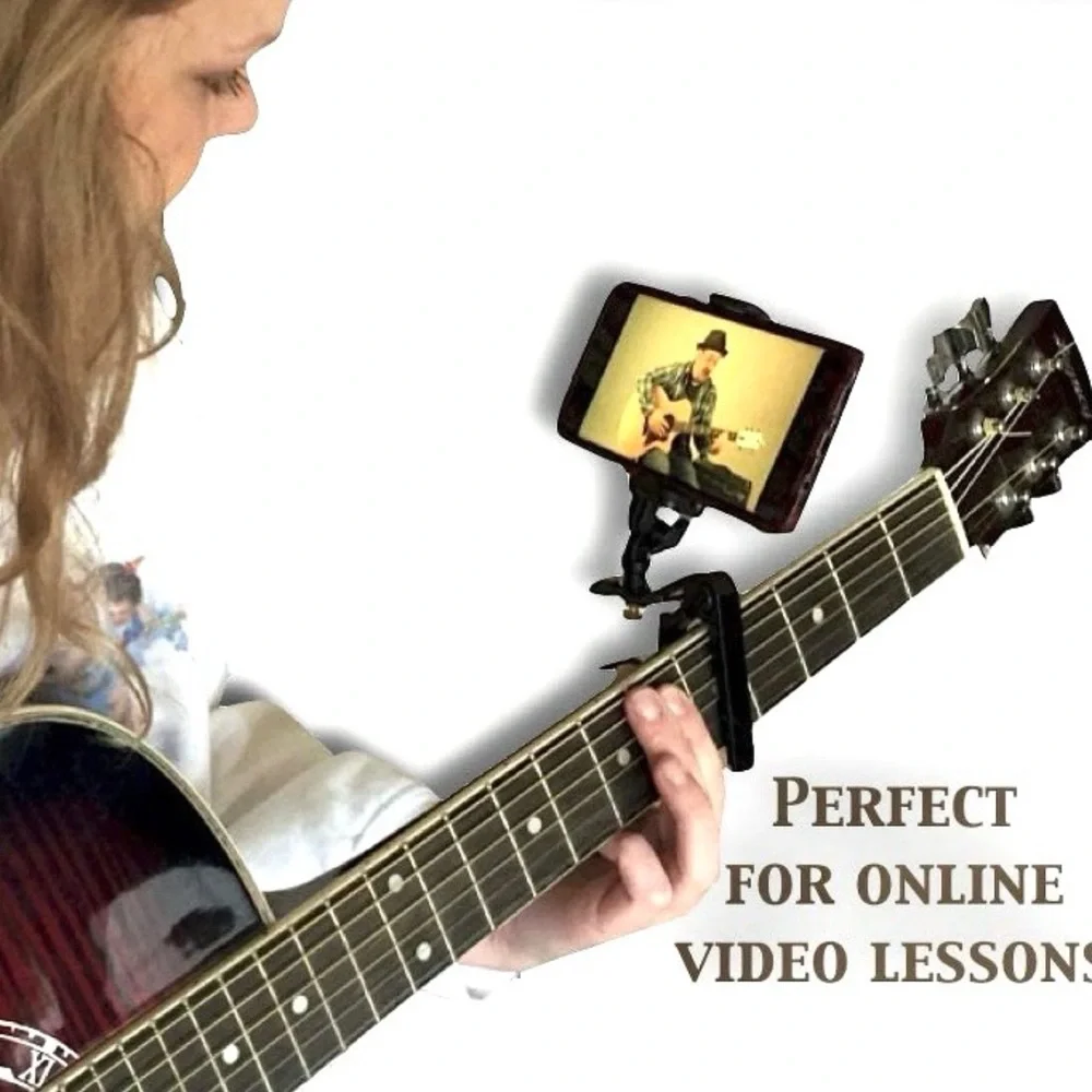Smart-Po is the patented capo that holds your smartphone
